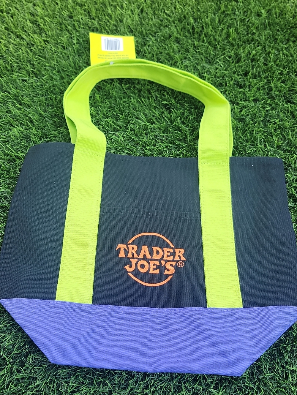 Trader Joe's Trick-or-Treat Halloween Black Embroidered Mini Canvas Tote 2026